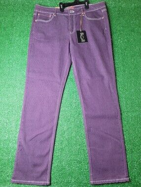 Vintage Y2K Members Property Men's Purple Denim Jeans Size (19) 37x31 New w/Tags